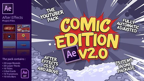 The YouTuber Pack - Comic Edition V2.0 - Project for After Effects (Videohive)