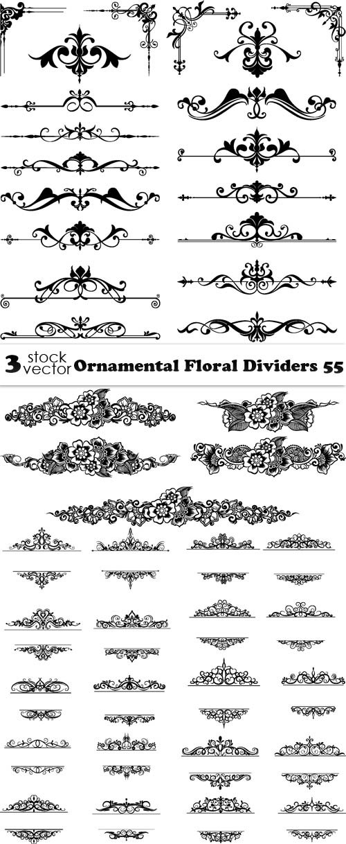 Vectors - Ornamental Floral Dividers 55