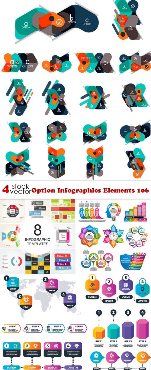 Vectors - Option Infographics Elements 106