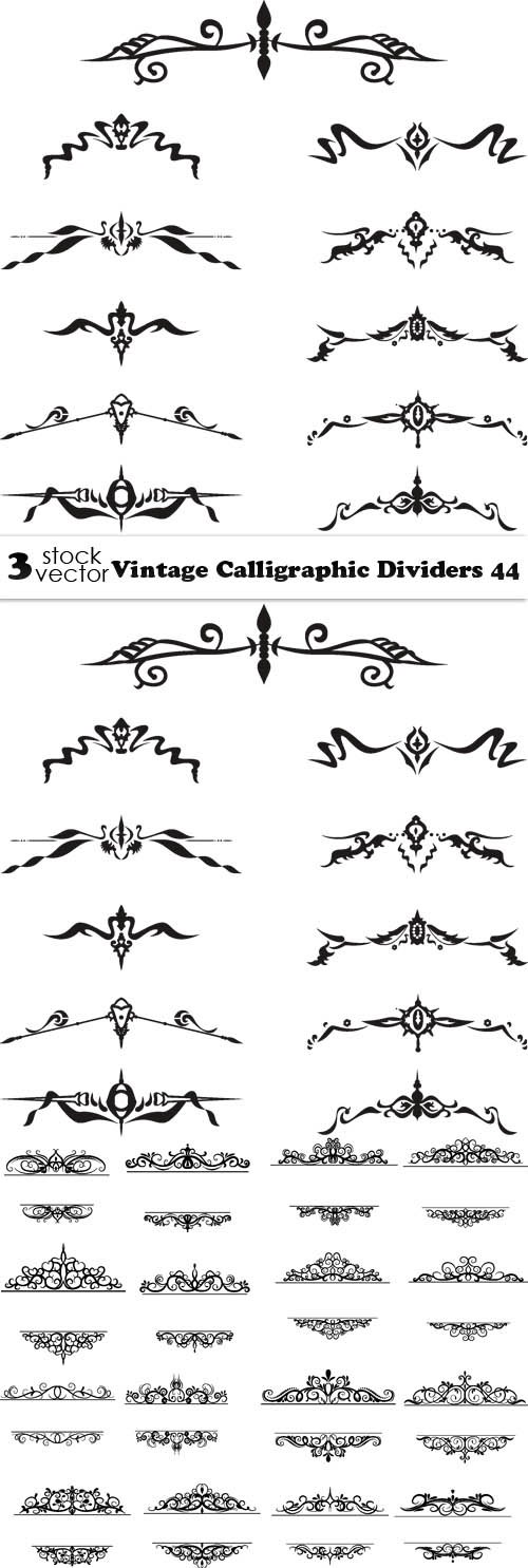 Vectors - Vintage Calligraphic Dividers 44