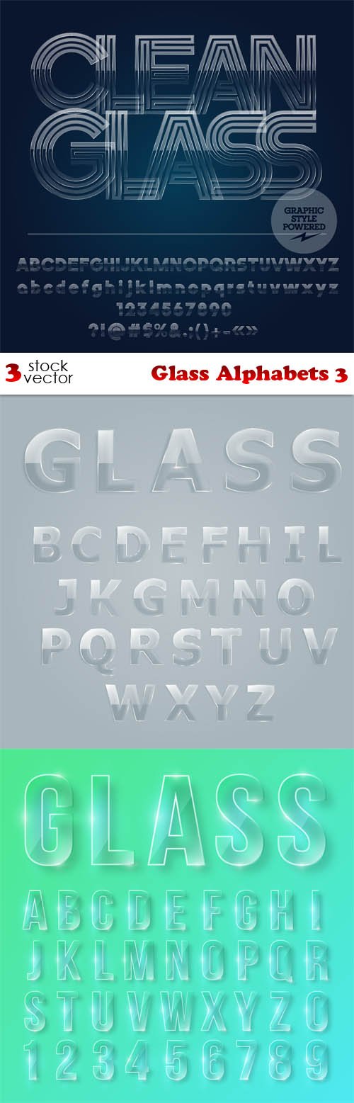 Vectors - Glass Alphabets 3
