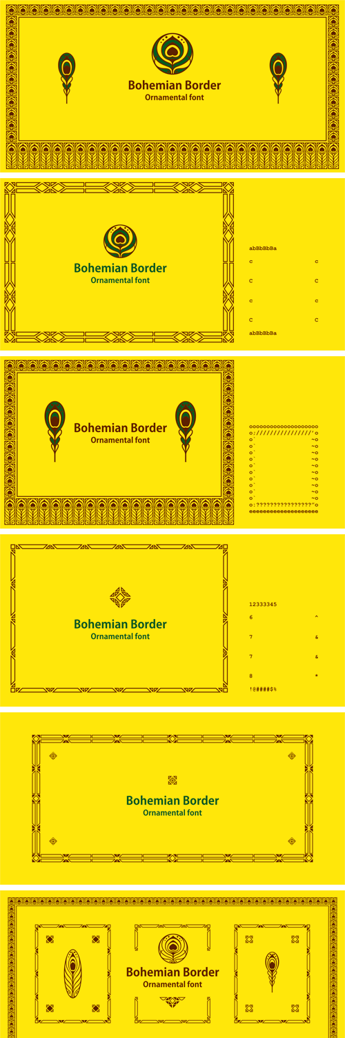 Bohemian Border Font
