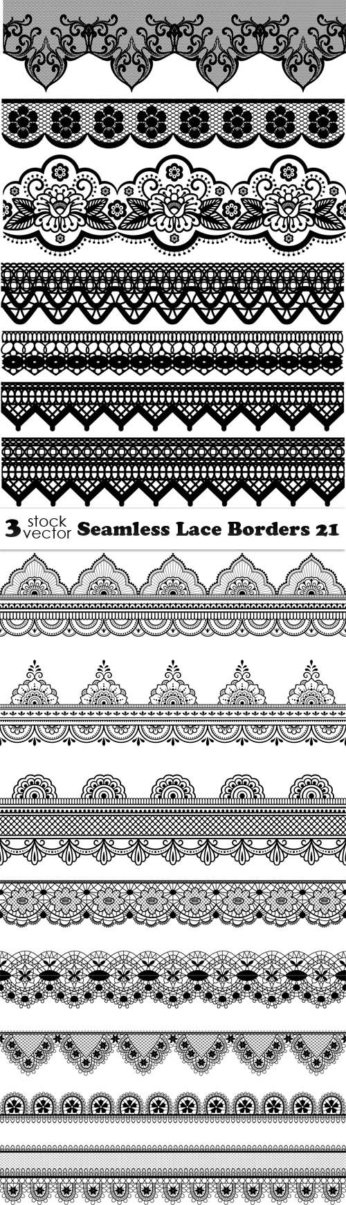 Vectors - Seamless Lace Borders 21