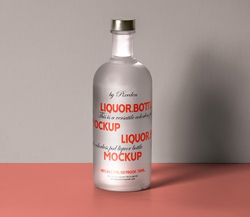 Liquor Bottle Mockup Template