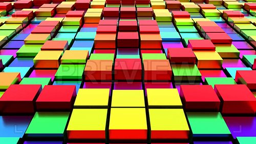 MA - Loopable Metallic Rainbow Cubes 107974