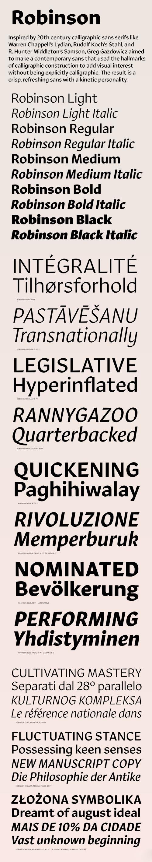 Robinson Font Family