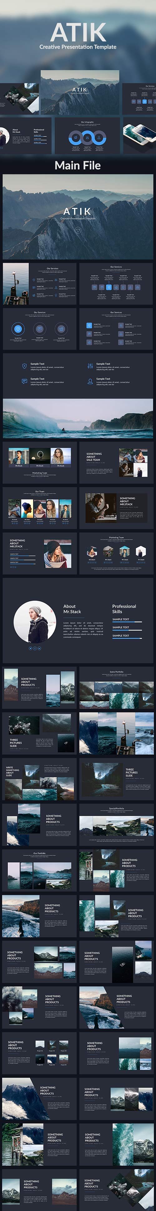 Atik - Creative Powerpoint Template 19413636