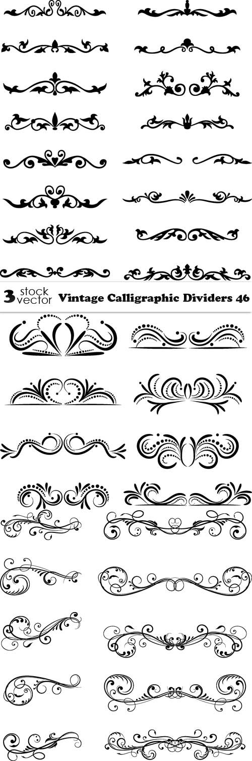 Vectors - Vintage Calligraphic Dividers 46