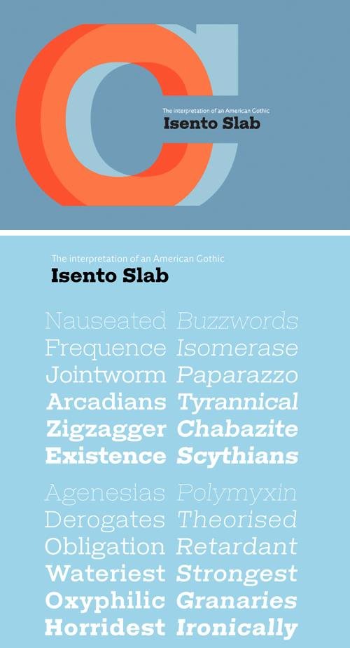 Isento Slab Font Family