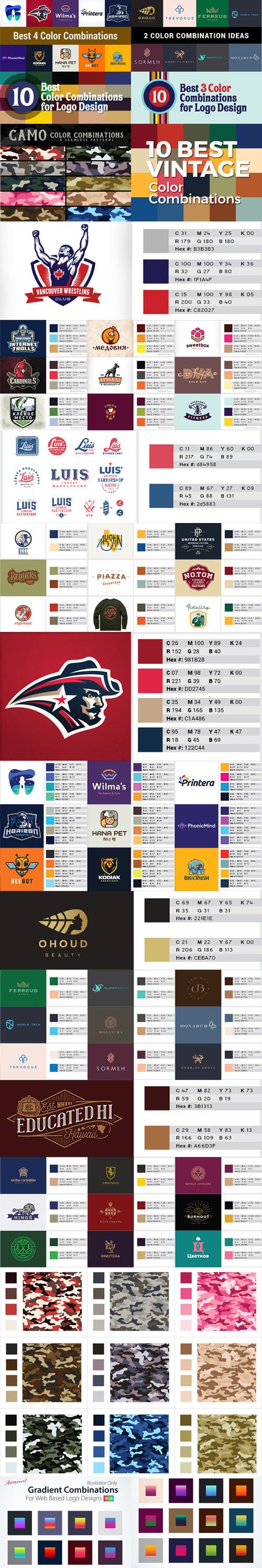 60 Best Color Combinations Ideas For Logo Design with Swatches [Ai/ASE]