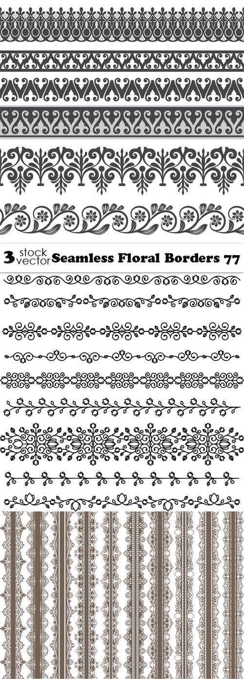 Vectors - Seamless Floral Borders 77