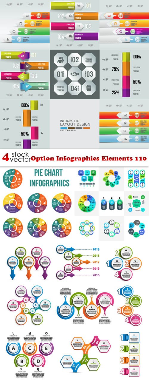 Vectors - Option Infographics Elements 110