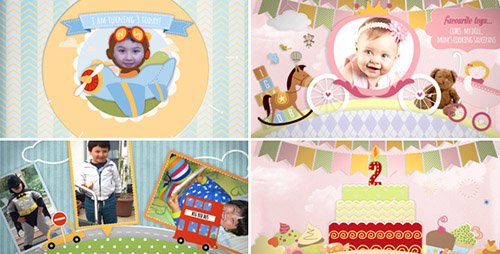 Children Memory Album And Birthday Invitation - Project for After Effects (Videohive)