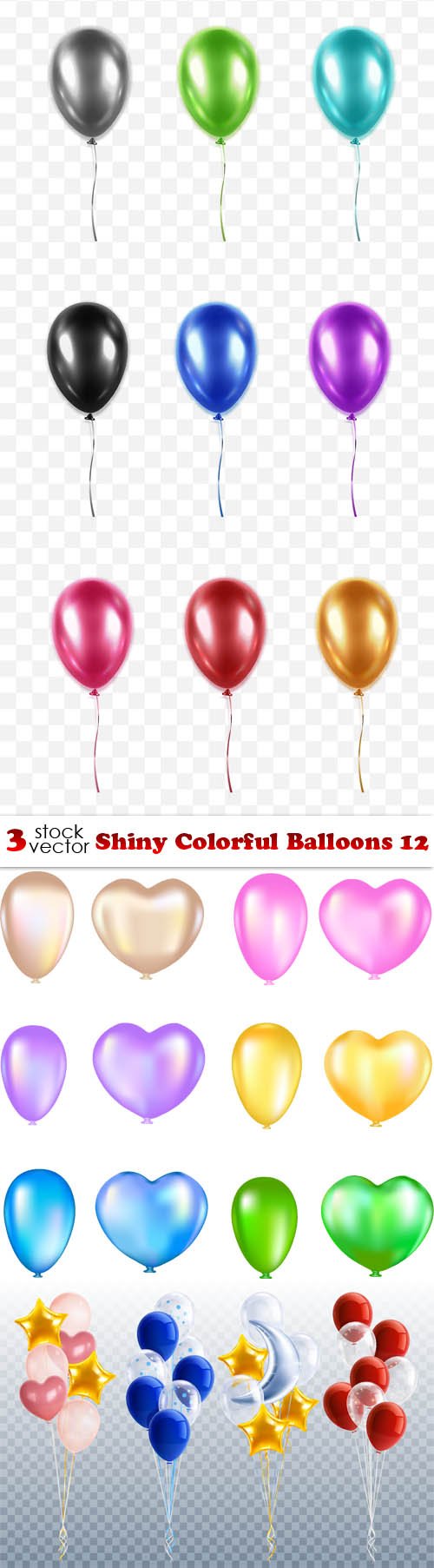 Vectors - Shiny Colorful Balloons 12