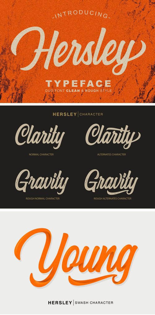 Fontbundles - Hersley Typeface 35311