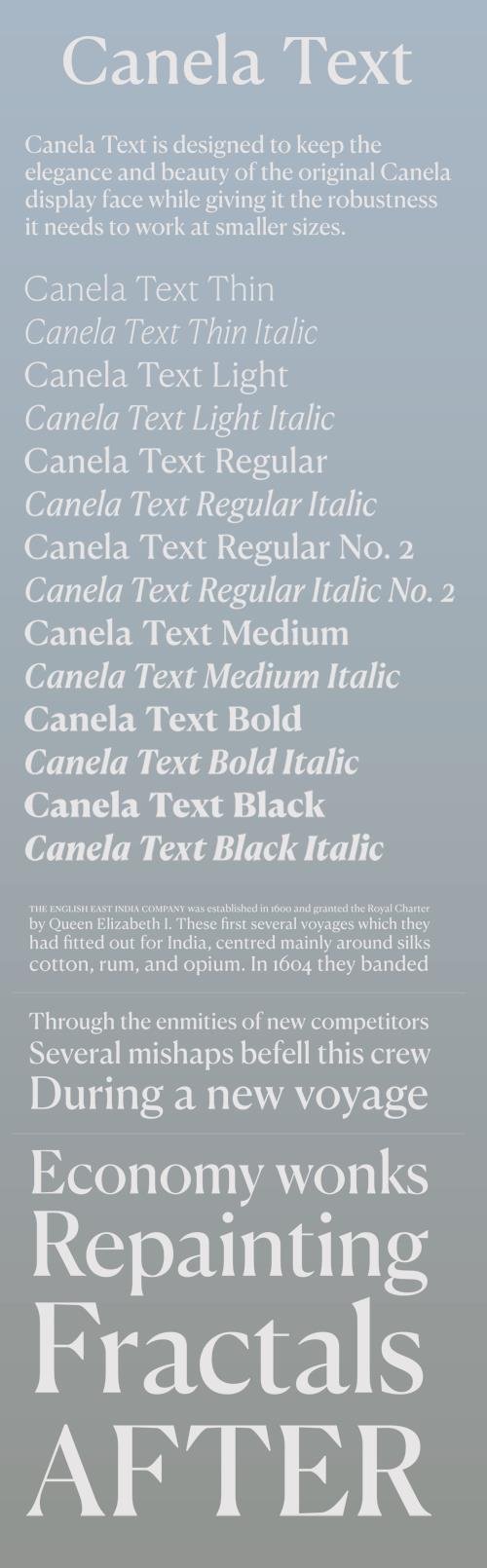 Canela Text Font Family