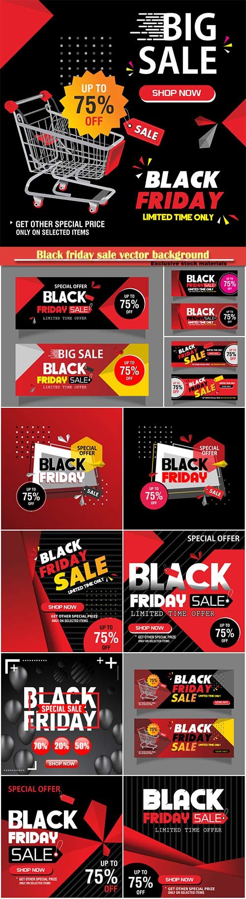 Black friday sale vector background # 4