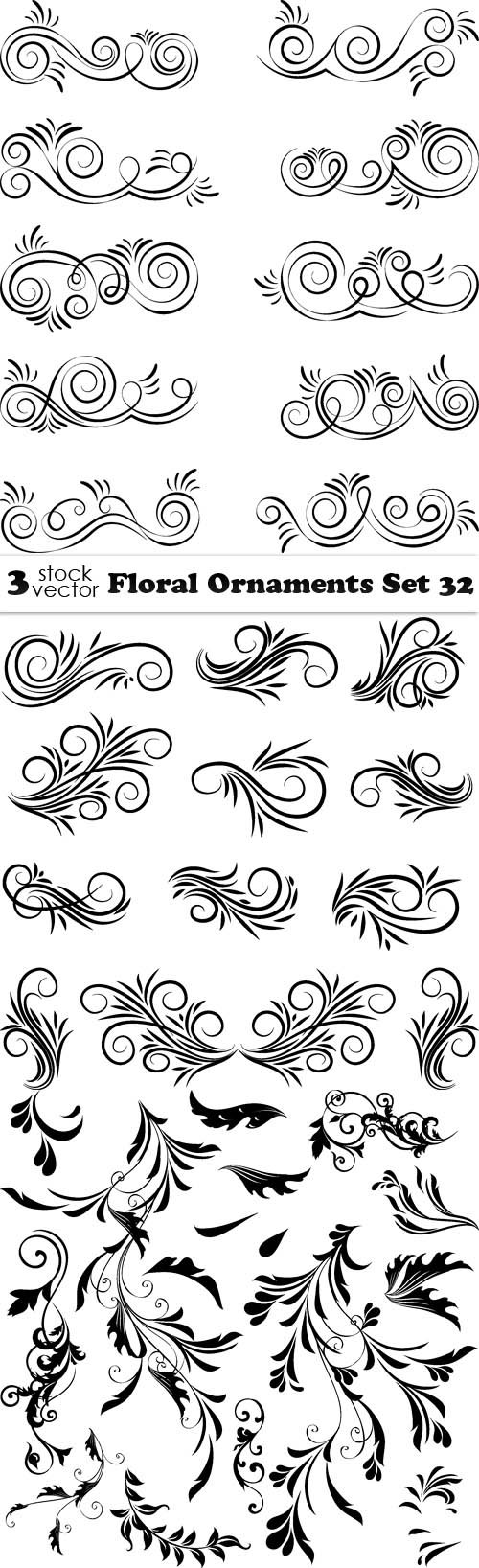 Vectors - Floral Ornaments Set 32