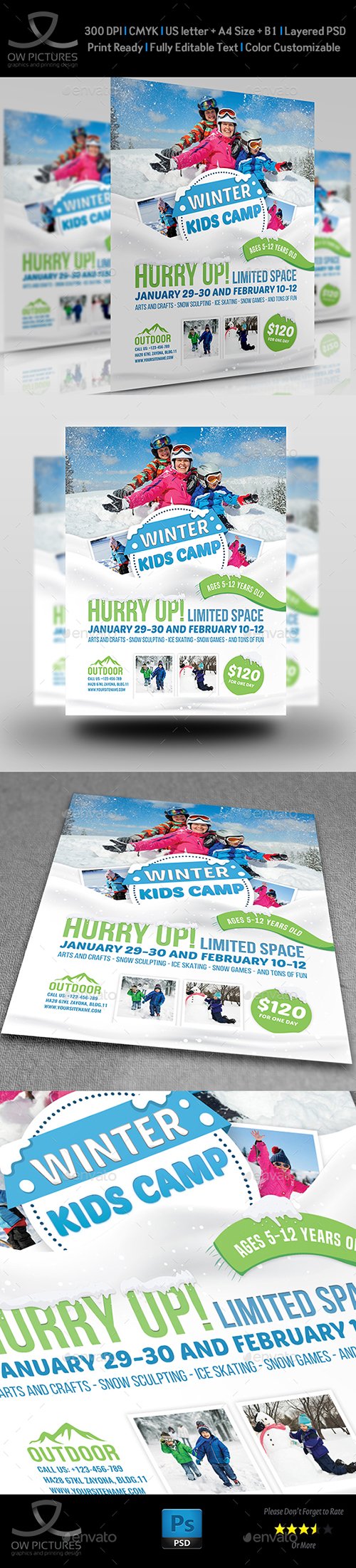GraphicRiver - Kids Winter Camp Flyer Template - 22688369