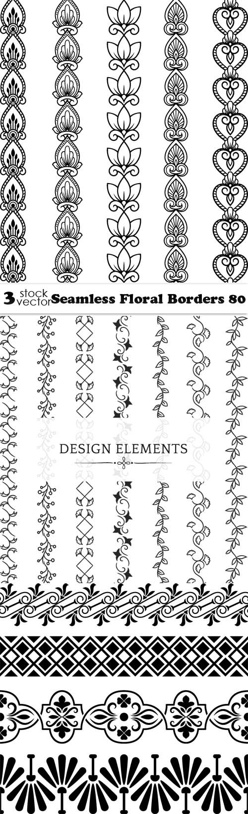 Vectors - Seamless Floral Borders 80