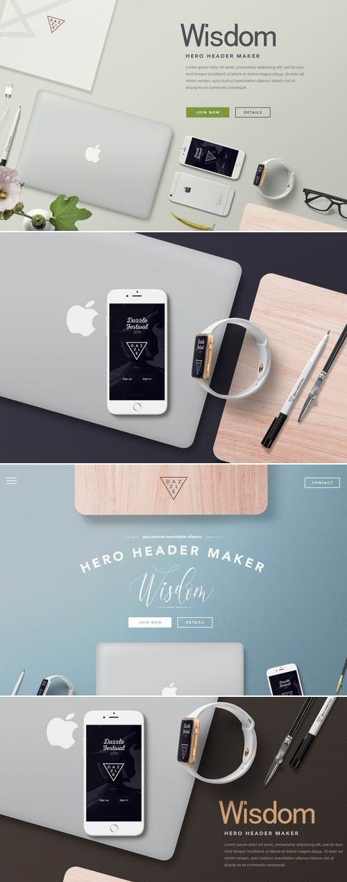 Hero Header Mockup – Apple Devices Mockups