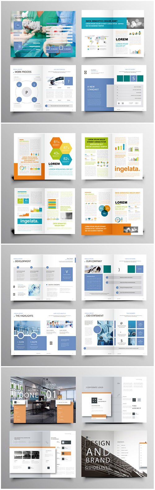 Brochure template vector layout design, corporate business annual report, magazine, flyer mockup # 234