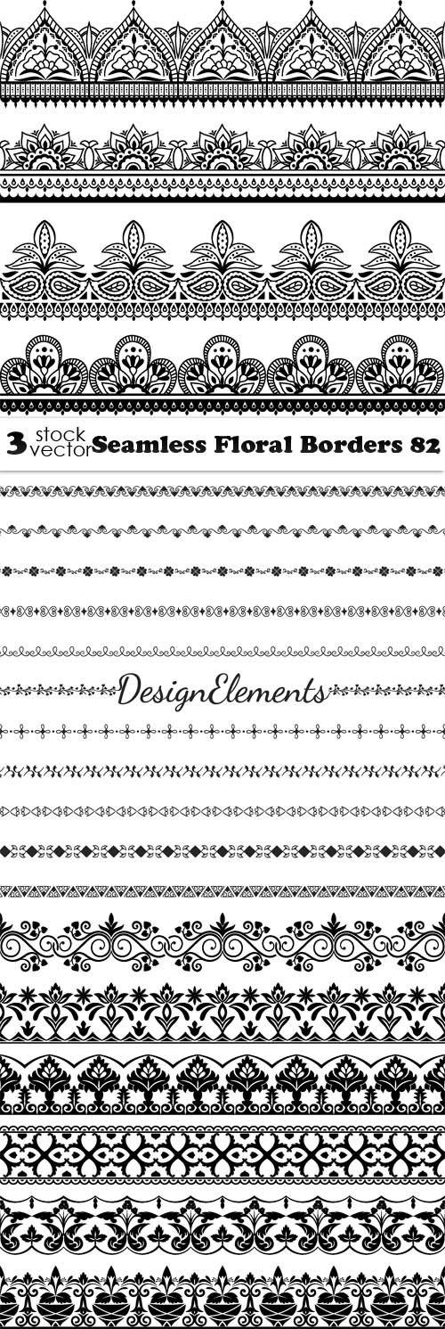Vectors - Seamless Floral Borders 82