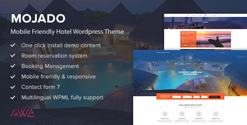 ThemeForest - Mojado v3.0.0 - Mobile Friendly Hotel WordPress Theme - 15493615