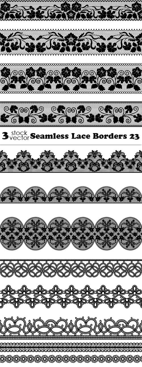 Vectors - Seamless Lace Borders 23