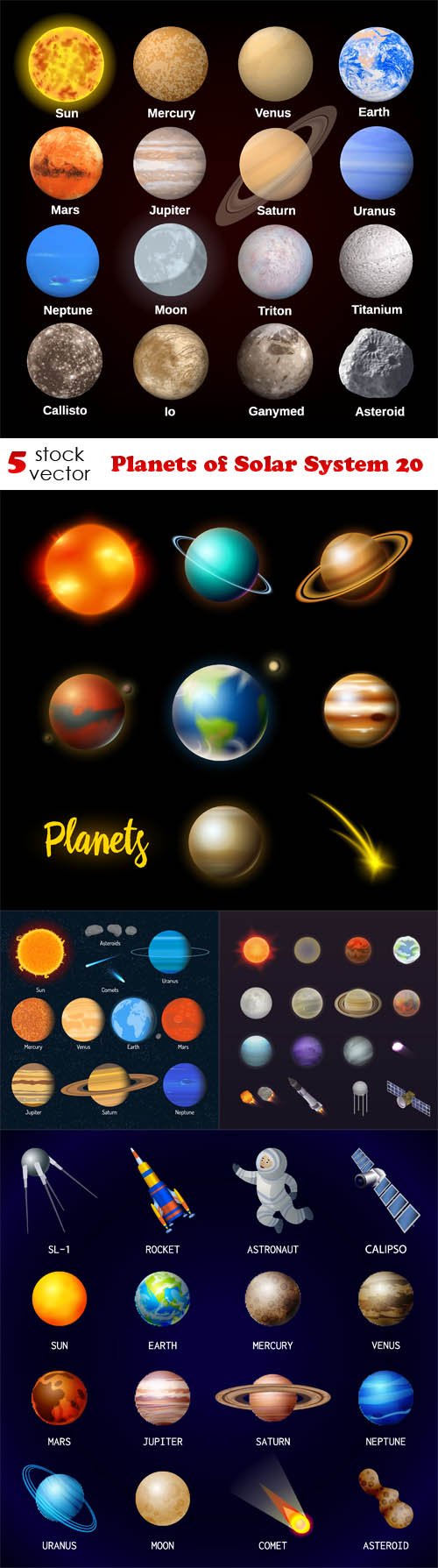 Vectors - Planets of Solar System 20