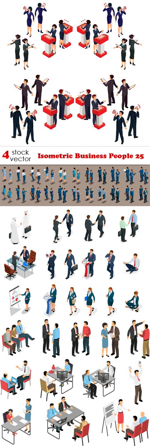 Vectors - Isometric Business People 25