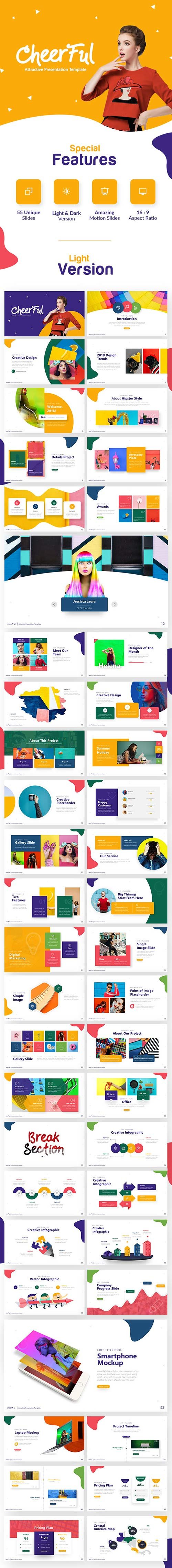 GraphicRiver - Cheerful - Attractive Powerpoint Template 22308755