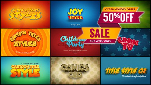 Cartoon Titles Styles - Project for After Effects (Videohive)