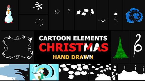 Cartoon Christmas Elements And Transitions - Project for After Effects (Videohive)