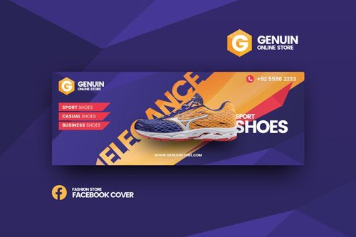 Genuin shoes facebook cover template