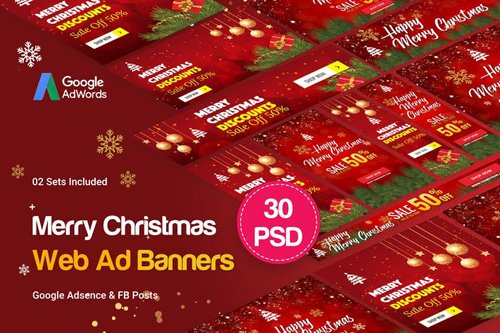 Merry Christmas Banners Ad - PP9EV9