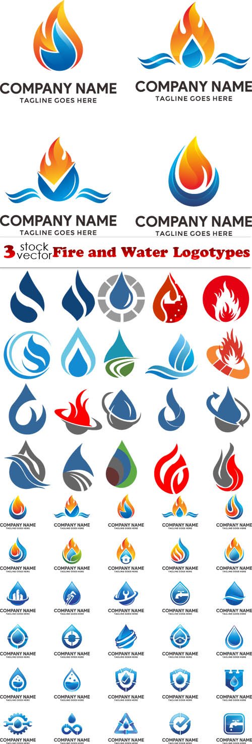 Vectors - Fire and Water Logotypes