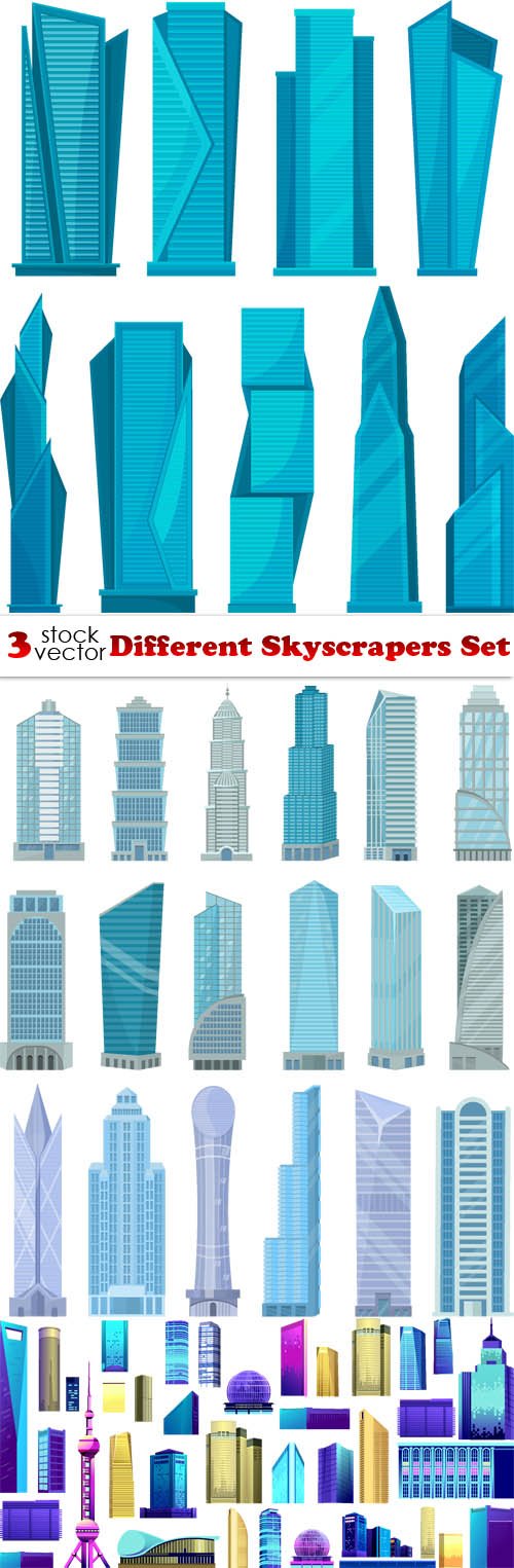 Vectors - Different Skyscrapers Set
