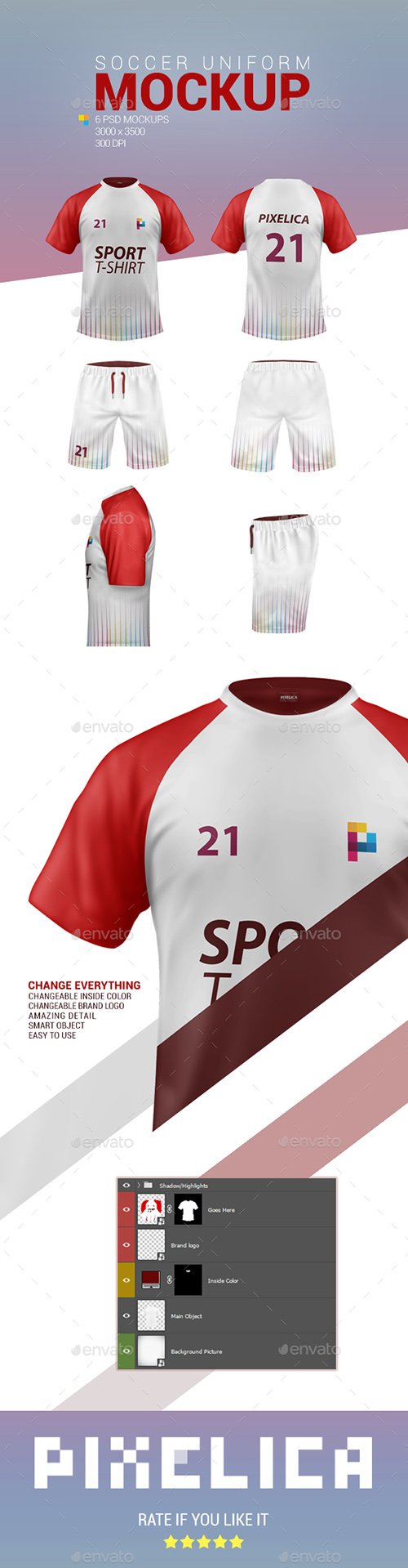 GR - Soccer Football Uniform Mockup 22914979