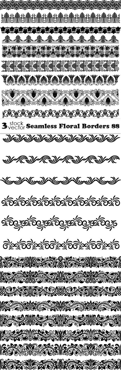 Vectors - Seamless Floral Borders 88