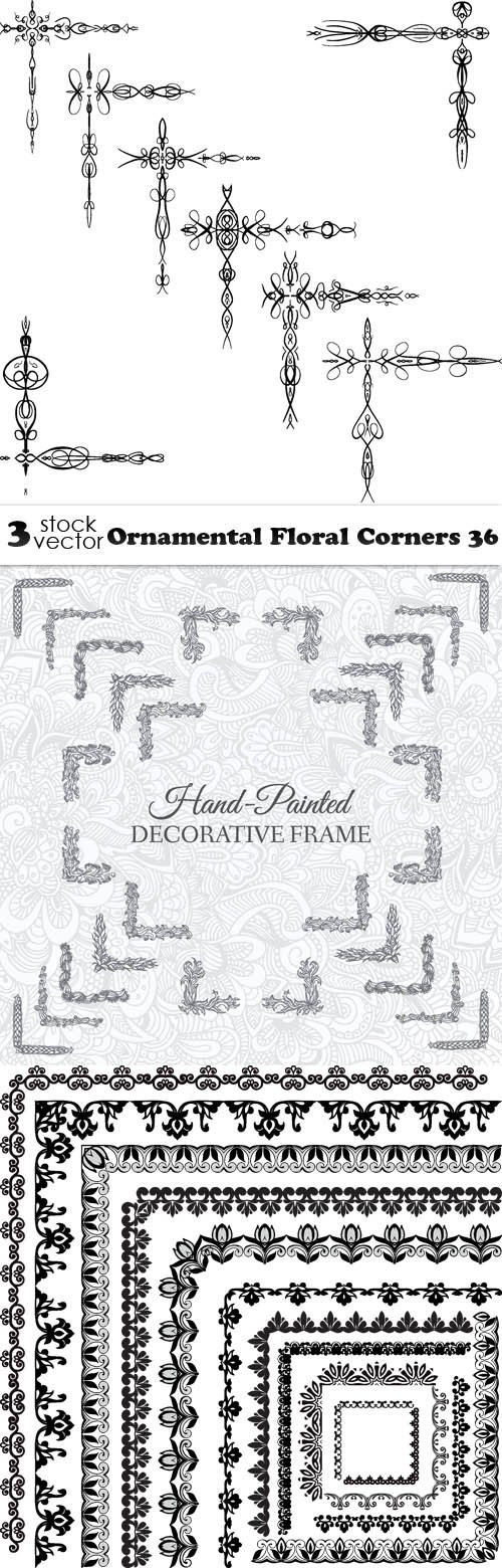 Vectors - Ornamental Floral Corners 36