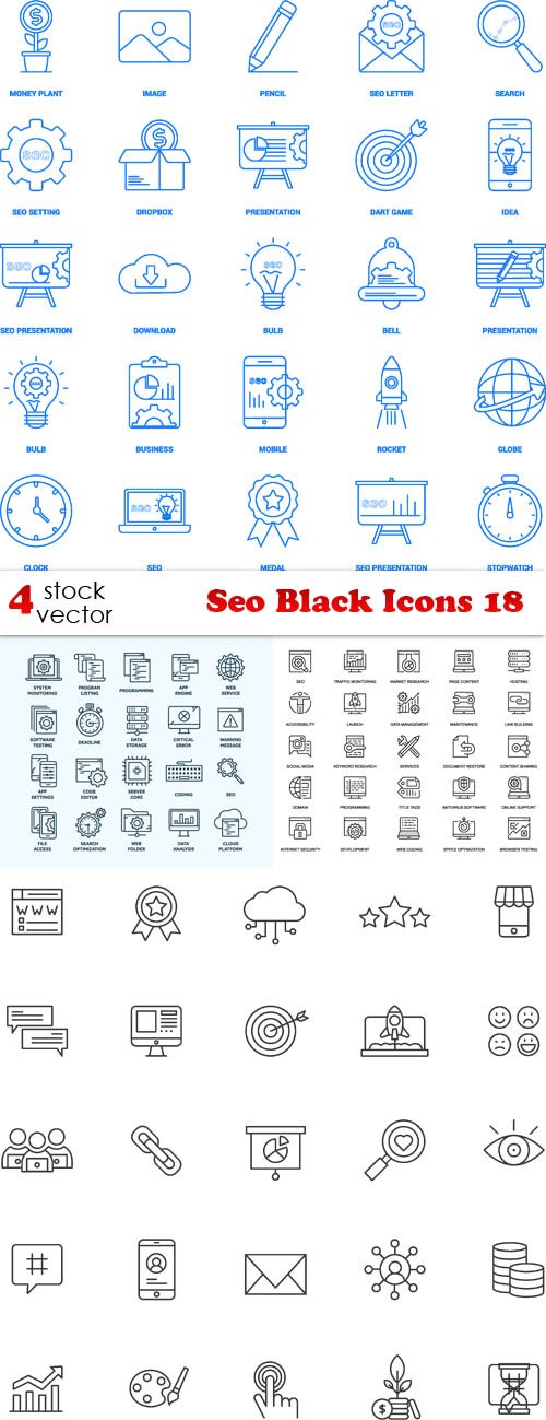 Vectors - Seo Black Icons 18