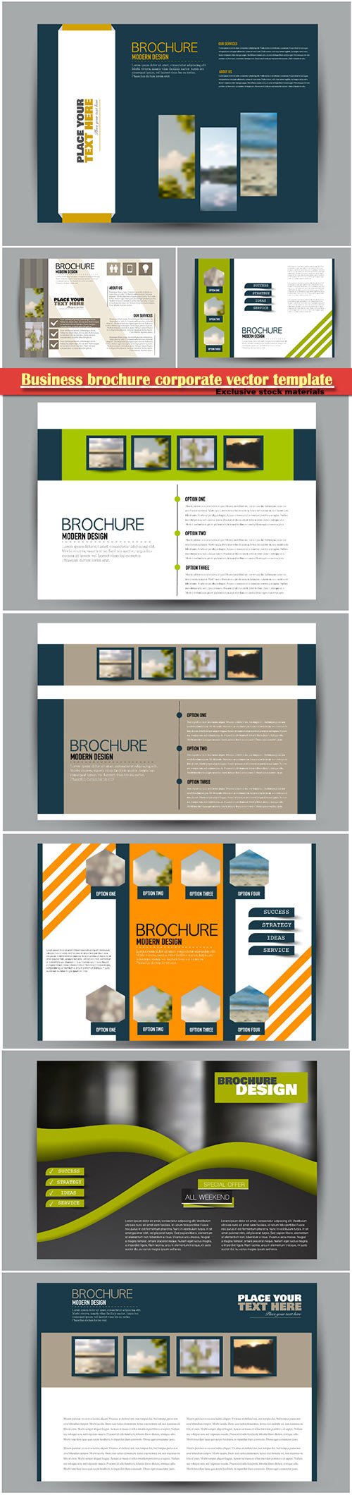Business brochure corporate vector template, magazine flyer mockup # 17