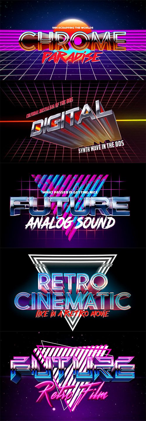 Retro Wave Logo Pack 162616