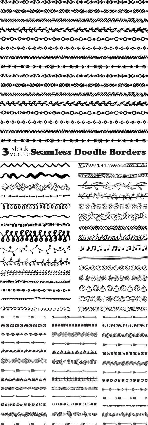 Vectors - Seamless Doodle Borders
