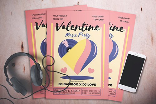 Valentine Music Party Flyer