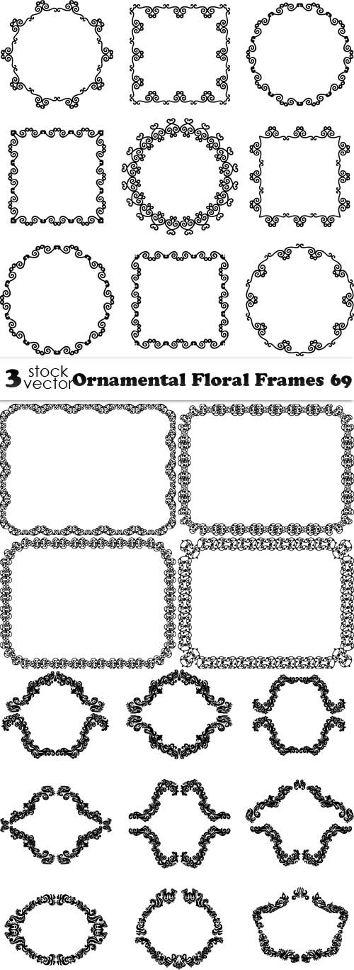 Vectors - Ornamental Floral Frames 69