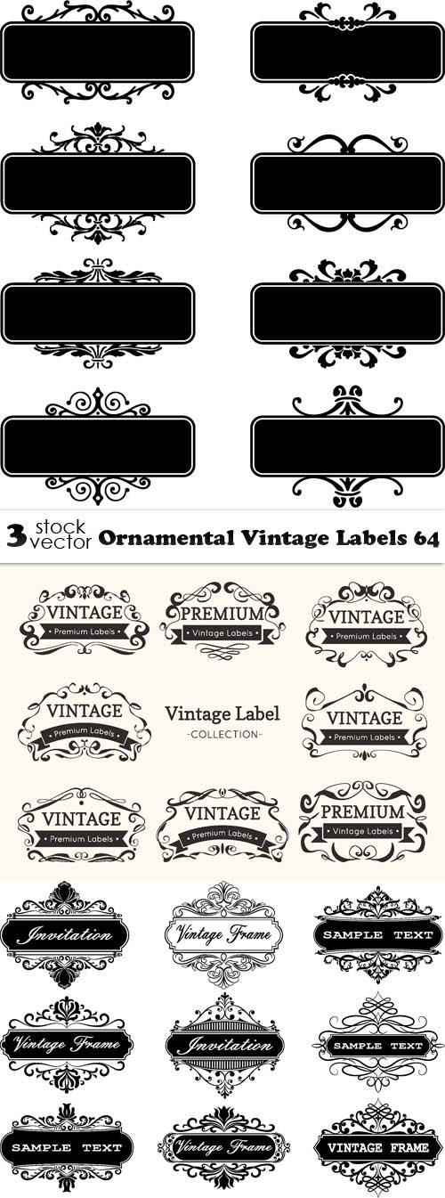 Vectors - Ornamental Vintage Labels 64