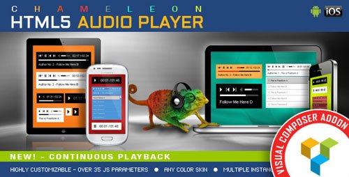 CodeCanyon - Visual Composer Addon - Chameleon Audio Player for WPBakery Page Builder v1.3.0.1 - 13116668