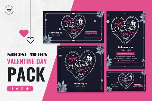 Valentines Day Social Media Template - DXYADW
